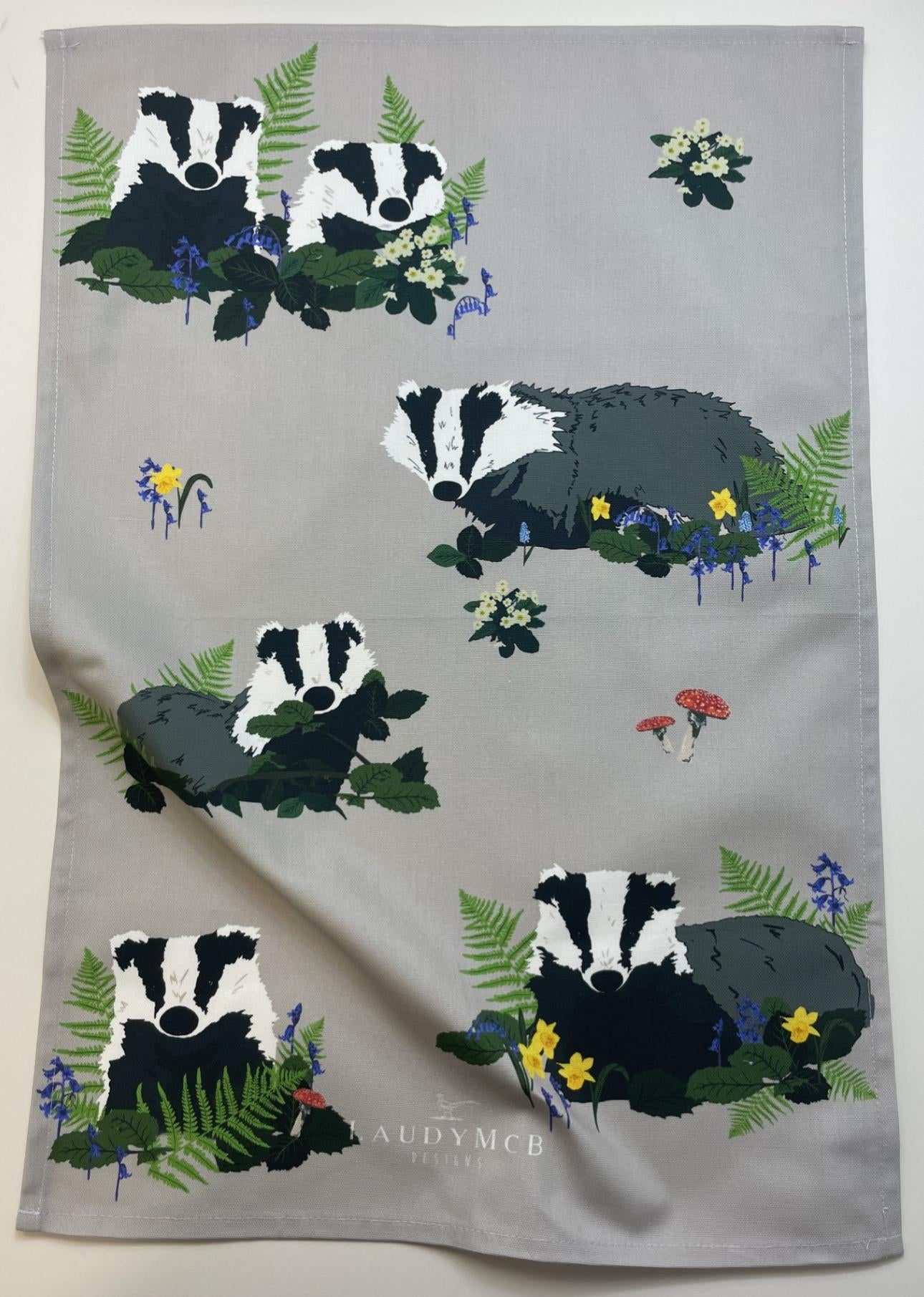 Barnaby Badger Tea towel