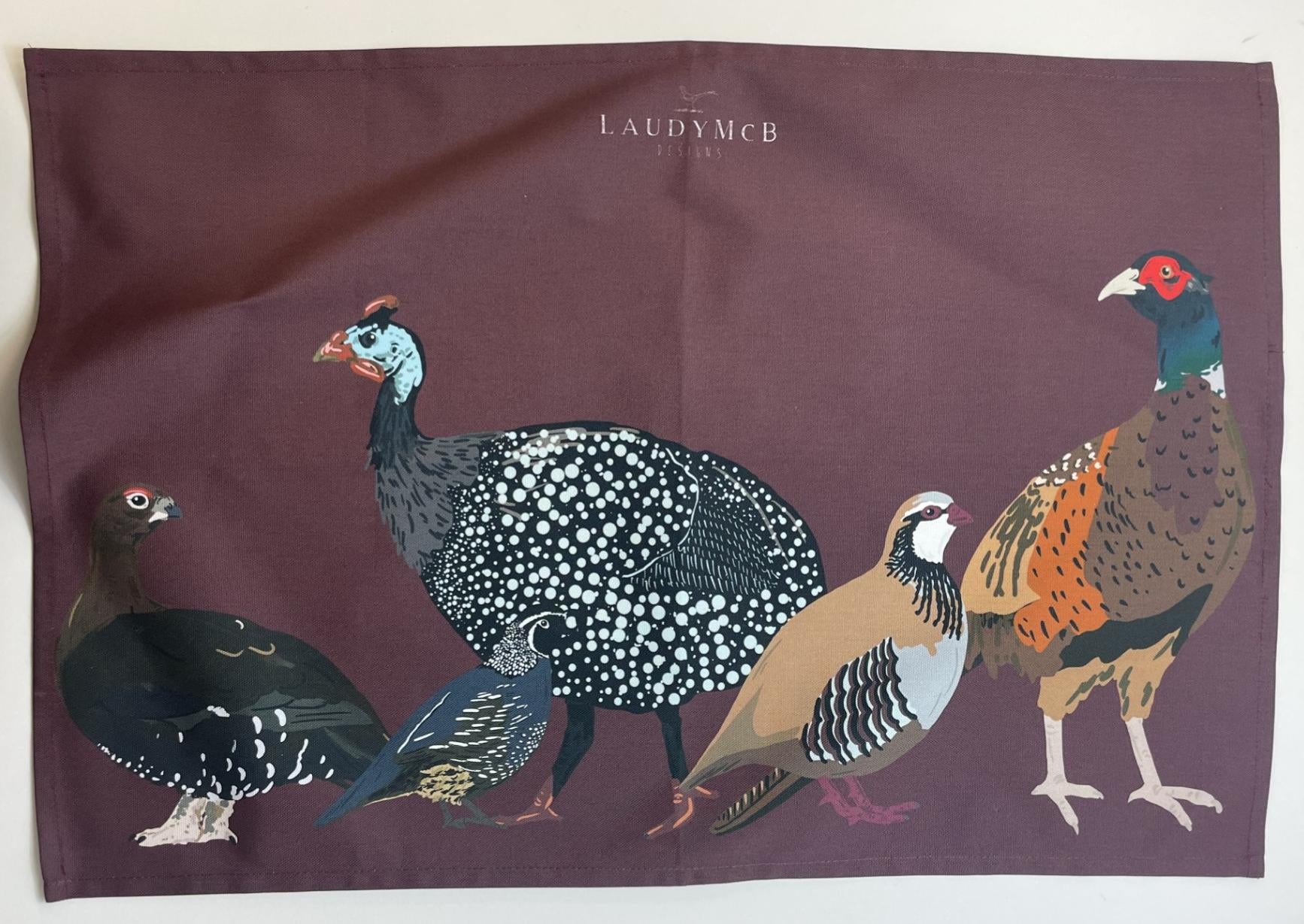 Game Birds Tea towel