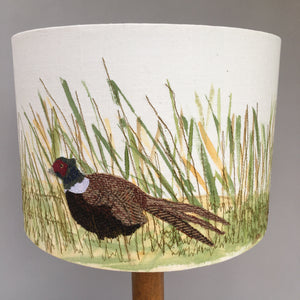Pheasants Grazing Lampshade