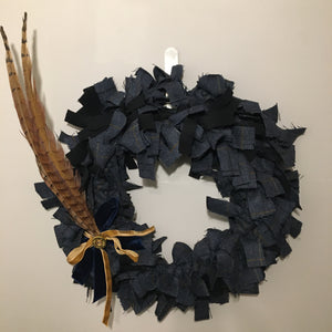 Navy blue Christmas Wreath