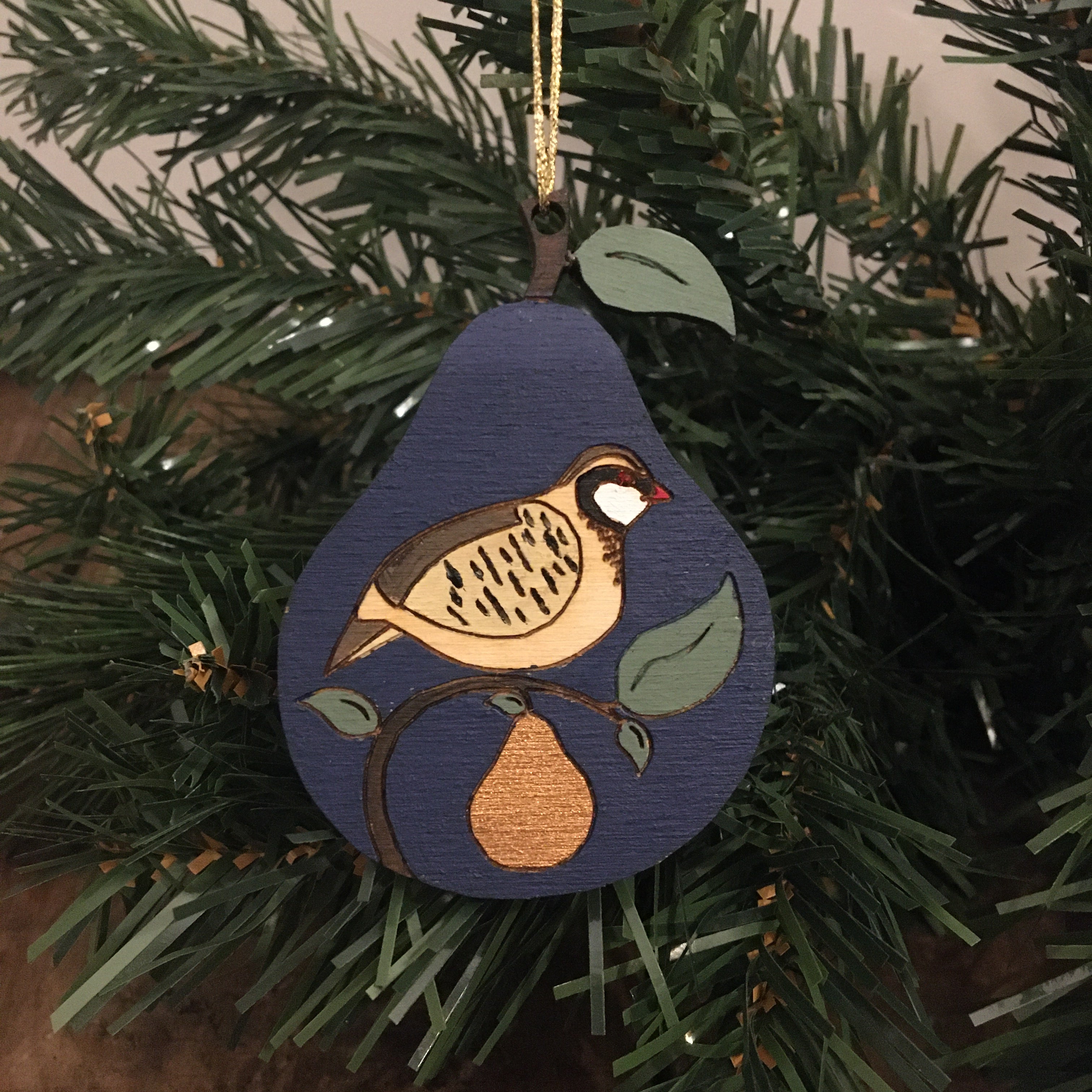 Partridge in a pear tree decoration