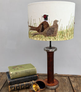 Pheasants Grazing Lampshade