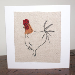 Cockerel Stitched Card